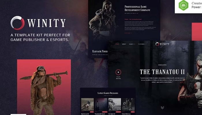 Winity – Game Publisher & eSports Elementor Template Kit 1.0.0