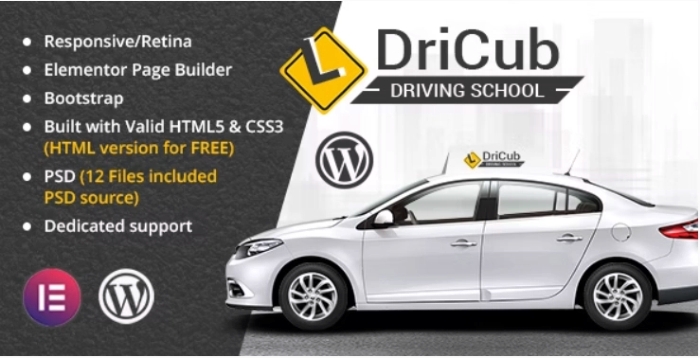 DriCub – Driving School WordPress Theme 2.9