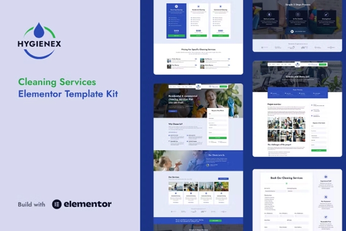 Hygienex – Cleaning Services Elementor Template Kit 1.0.0