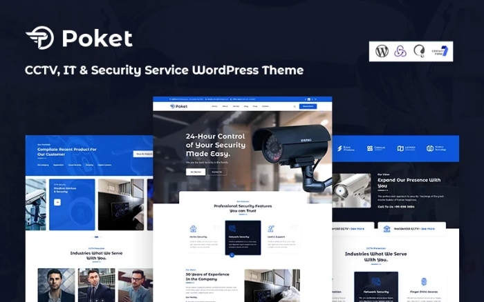 Poket – CCTV IT And Security Service Responsive WP Theme 1.0.0