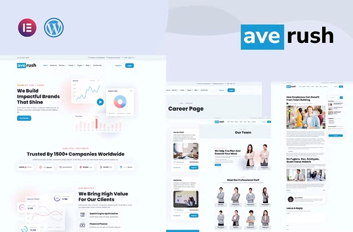 Averush – Digital Marketing & Creative Agency Elementor Template Kit 1.0.0