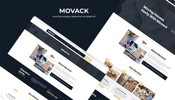 Movack - Moving Company Elementor Template Kit 1.0.0