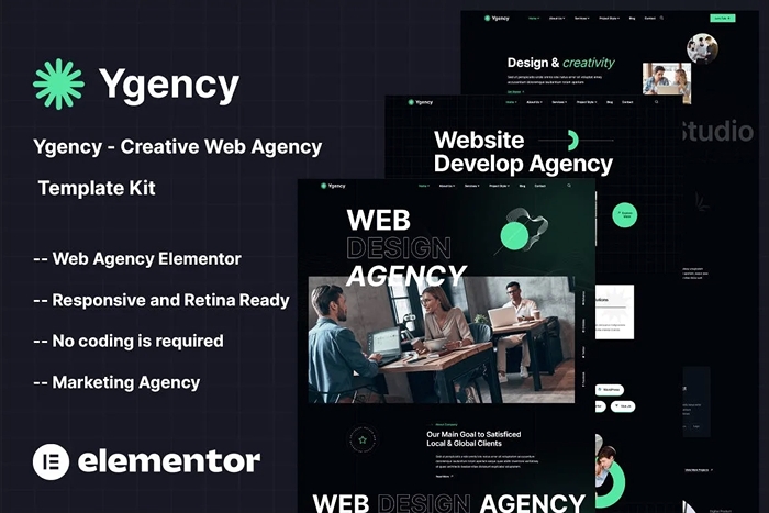 Ygency – Creative Web Agency Elementor Template Kit 1.0.0