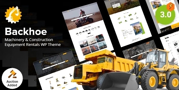 Backhoe – Construction Equipment Rentals WP Theme 2.0