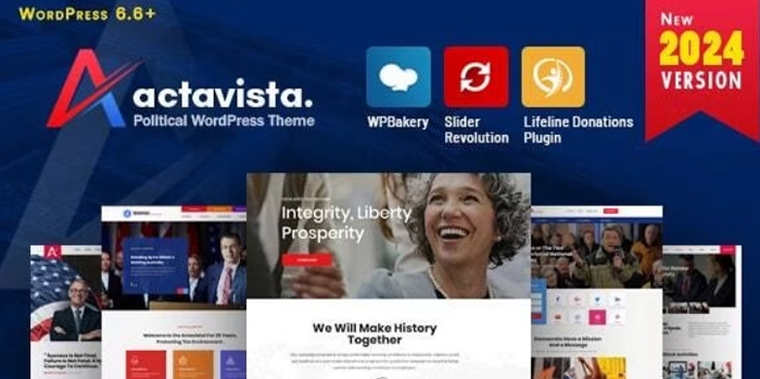 Actavista  - A Responsive Political WordPress Theme 4.6