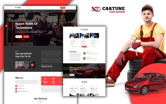 Powar-Cartune Car Repair Services Landing Page 1.1.1