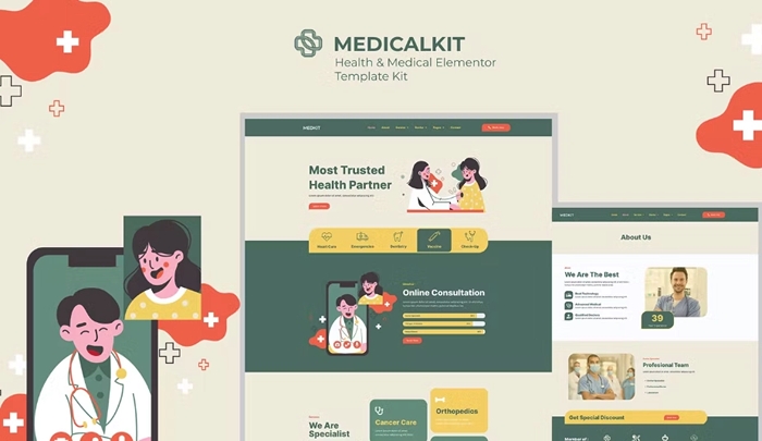 Medicalkit – Health & Clinical Care Elementor Template Kit 1.0.0
