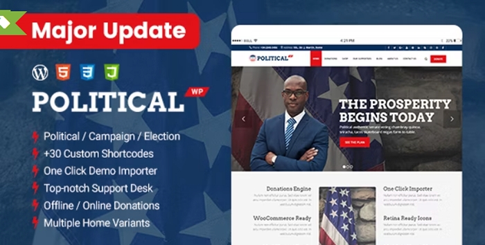 PoliticalWP - Political Campaign WordPress Theme 2.3