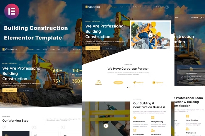 Constructa – Building & Construction Elementor Template Kit 1.0.0