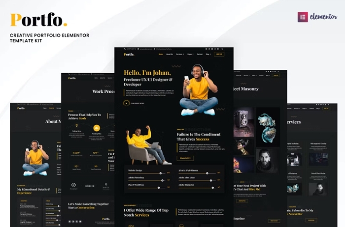 Portfo – Creative Portfolio Elementor Template Kit 1.0.0