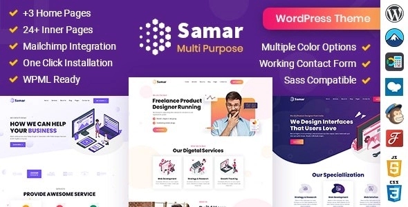 Samar β Creative Agency WordPress Theme 2.0