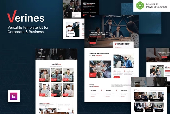 Verines – Professional Corporate & Business Elementor Template Kit 1.0.0