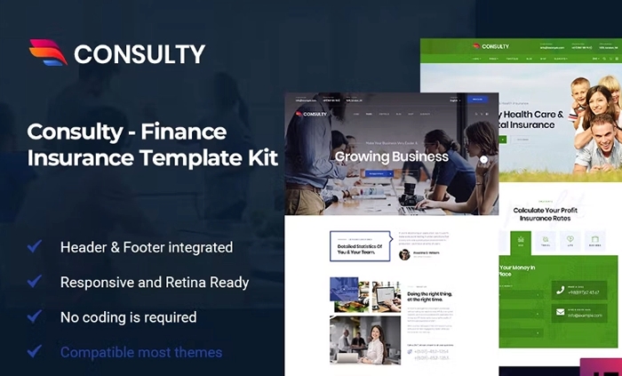 Consulty – Finance Consulting Elementor Template Kit 1.0.0
