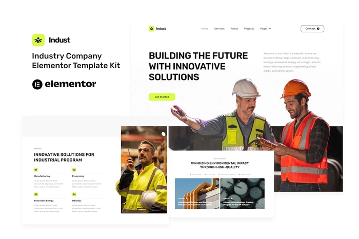 Indust – Industry & Factory Elementor Template Kit 1.0.0