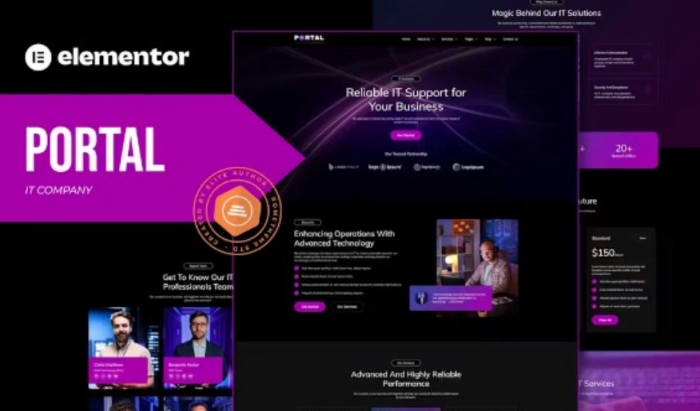 Portal – IT Company Elementor Template Kit 1.0.0