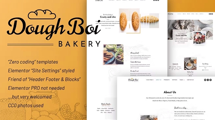 DoughBoiBakery – Bakery Cakery Elementor Template Kit 1.0.0