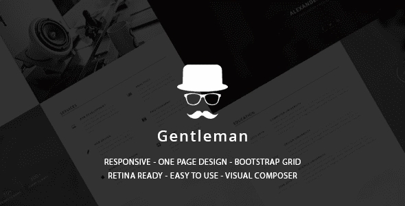 Gentleman - CV & Resume vCard WP Theme 1.4.3