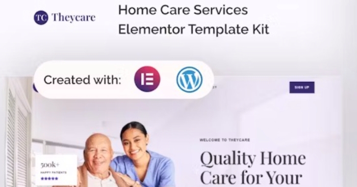 Theycare – Home Care Services Elementor Template Kit 1.0.0
