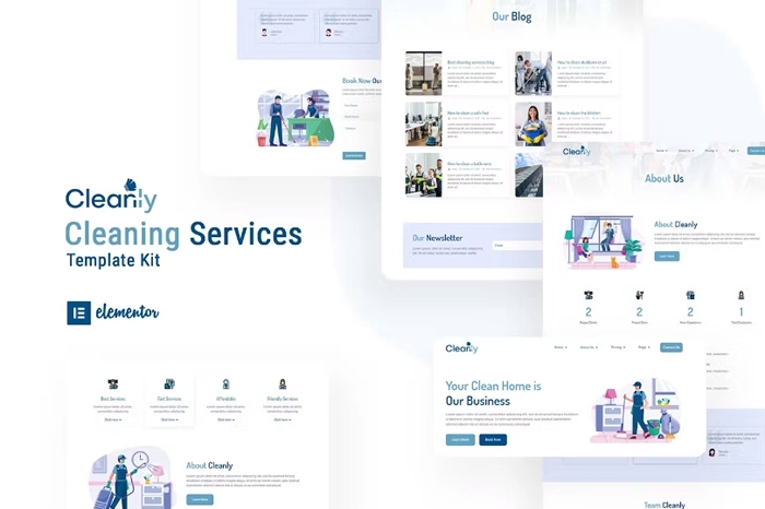 Cleanly – Cleaning Service Elementor Template Kit 1.0.0