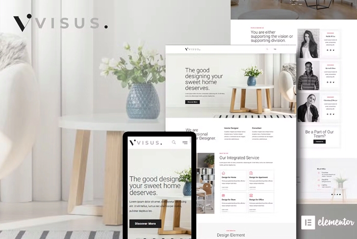 Visus – Interior Design & Architecture Elementor Template Kit 1.0.0