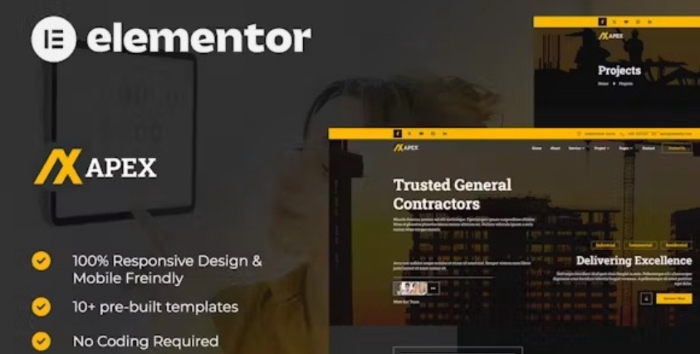 Apex – Construction Elementor Template Kit 1.0.0