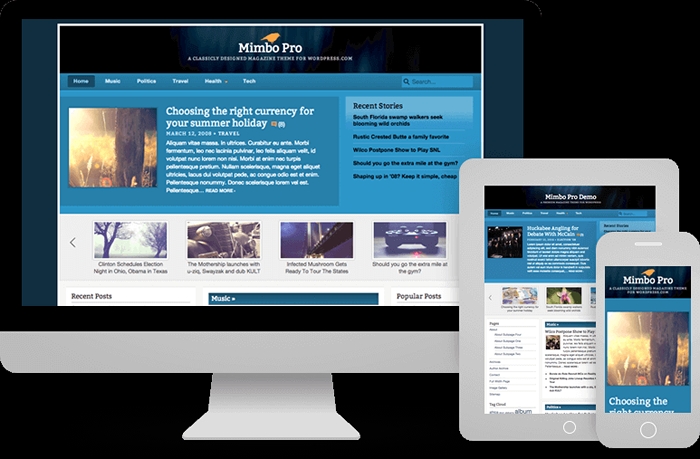 Mimbo Pro WP Theme ProThemeDesign 4.8.1