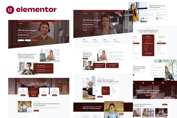 Timku – Virtual Assistant Business Elementor Template Kit 1.0.0