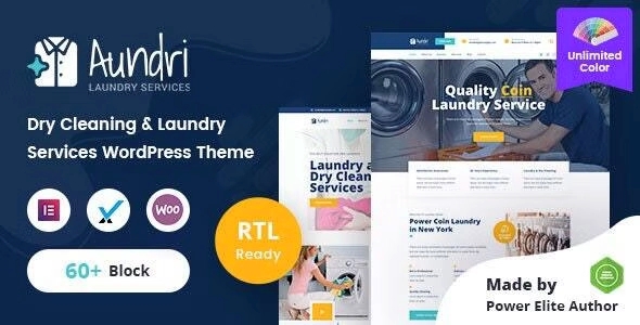 Aundri - Dry Cleaning Services WordPress Theme + RTL 1.0
