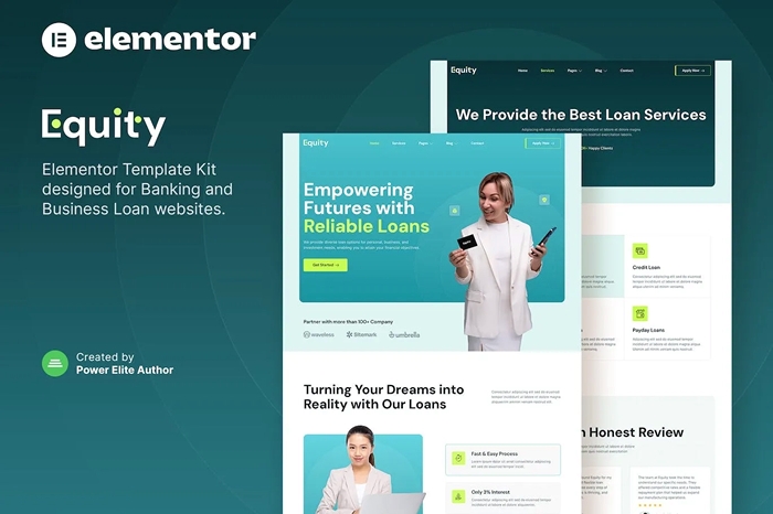 Equity – Banking & Business Loan Elementor Template Kit 1.0.0