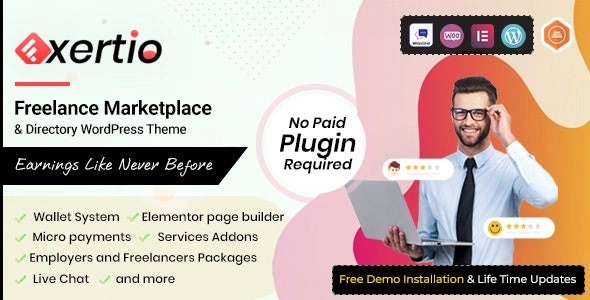 Exertio - Freelance Marketplace WP Theme 1.3.0