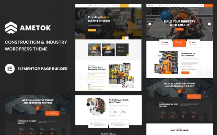 Ametok – Construction & Industry WordPress Elementor 1.0