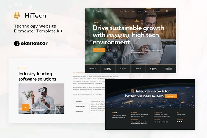 HiTech – IT Solutions & Services Elementor Template Kit 1.0.0