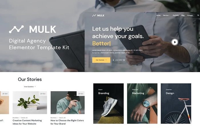 Mulk - Digital Agency Elementor Template Kit 1.0.0