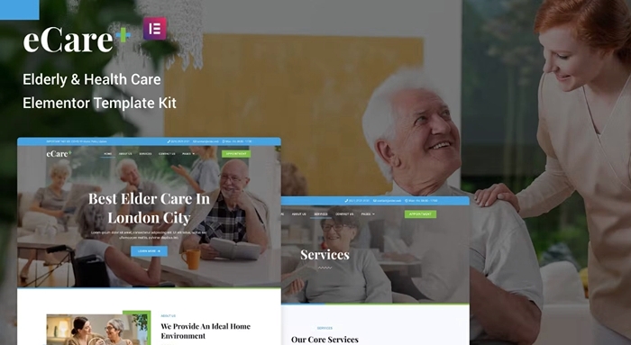 eCare - Elderly & Health Care Elementor Template Kit 1.0.0