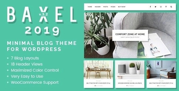 Baxel - Minimal Blog Theme for WordPress 4.1