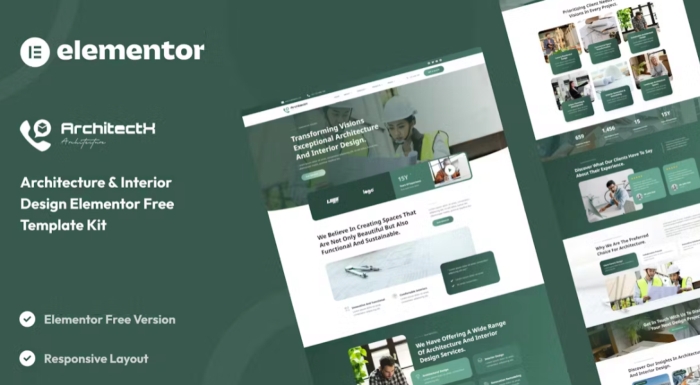 Architectx – Architecture & Interior Design Services Elementor Template Kit 1.0.0