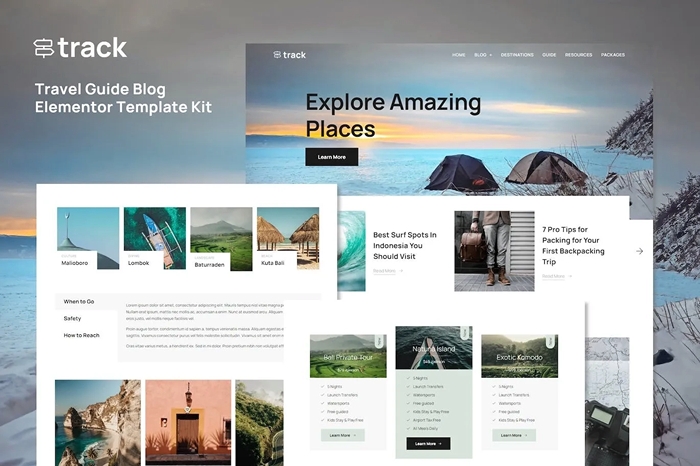 Track – Travel Guide Blog Elementor Template Kit 1.0.0