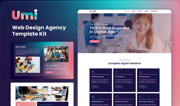 Umi – Web Design Agency Elementor Template Kit 1.0.0