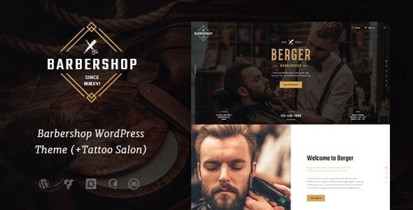 Berger – Barbershop & Tattoo WordPress Theme 1.1.1