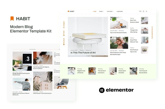 Habit – Modern Blog Elementor Template Kit 1.0.0
