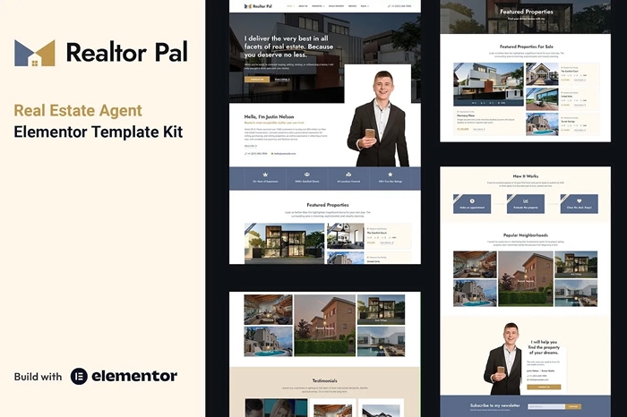 Realtor Pal – Real Estate Agent Elementor Pro Template Kit 1.0.0