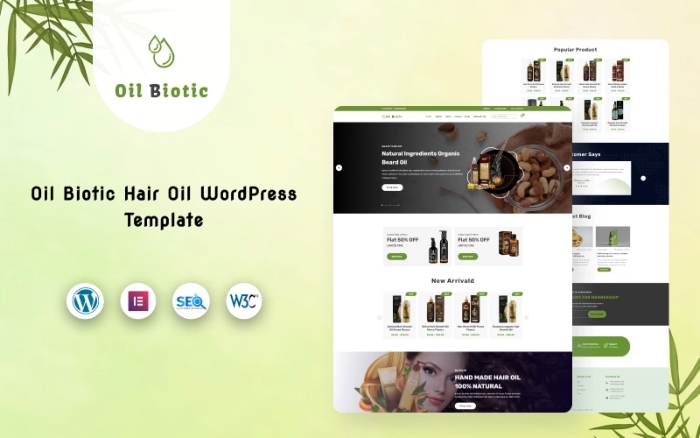 Oilbiotic - Hair Oil WordPress Theme 1.0.0