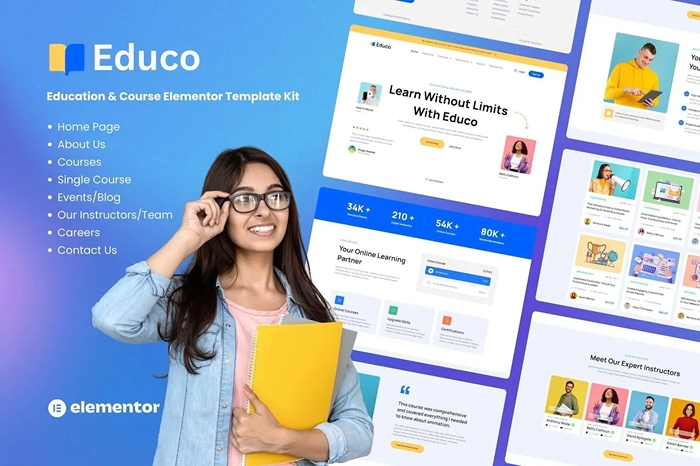 Educo – Education & Online Course Elementor Template Kit 1.0.0