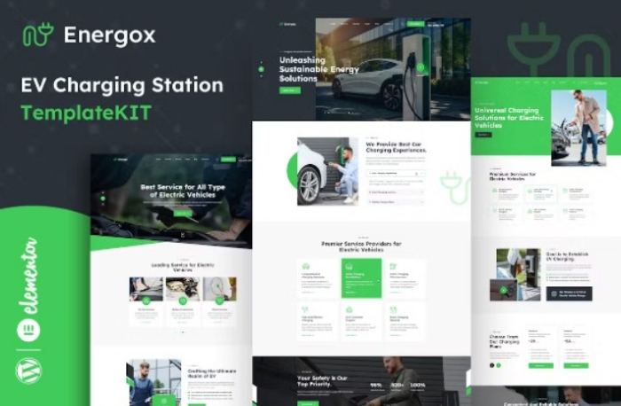Energox - EV Charging Station Elementor Template Kit 1.0.0