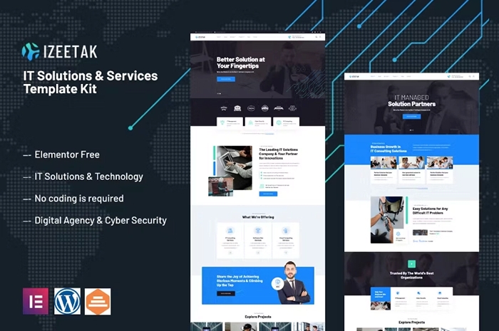 Izeetak – IT Solutions & Services Elementor Template Kit 1.0.0