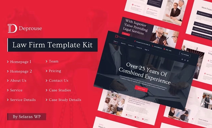 Deprouse β Law Firm & Lawyer Elementor Template Kit 1.0.0