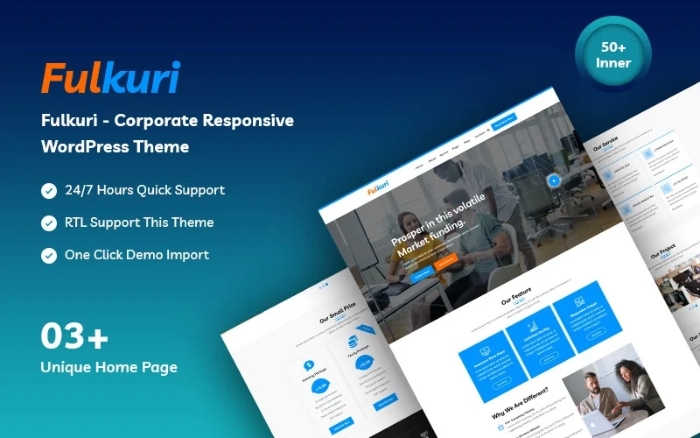 Fulkuri – Corporate Business WordPress Theme 1.0.0