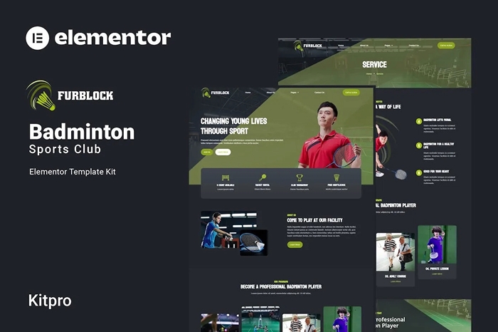 Furblock - Badminton Club Elementor Template Kit 1.0.0