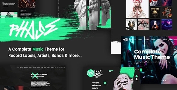 Phase – A Complete Music WordPress Theme for Record Labels and Artists 1.4.0