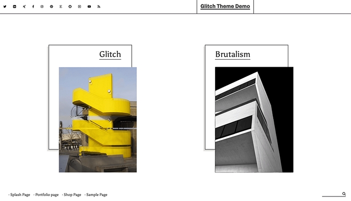 Glitch - Brutalist Themes WordPress 20.13.1